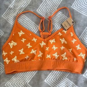 NWT✨PINK Victoria's Secret Orange Butterfly Bralette